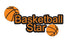 Basketball Star Title 3.5 x 8.5 Laser Cut Scrapbook Embellishment by SSC Laser Designs