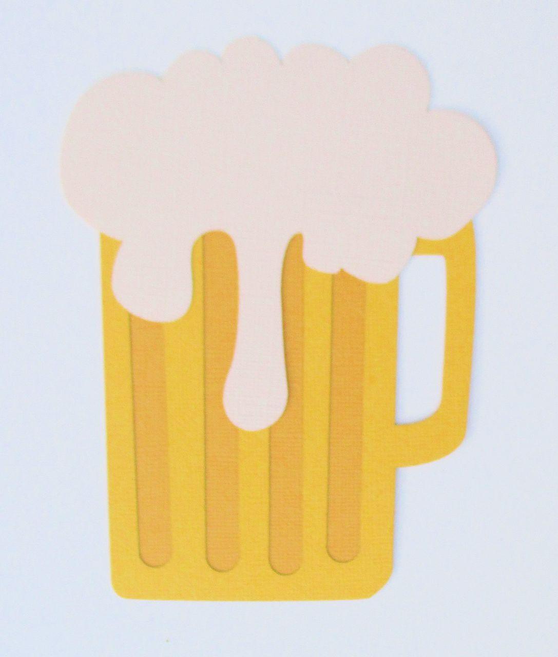 Beer Mug 4 x 5.5 Laser Cut Scrapbook Embellishment by SSC Laser Designs