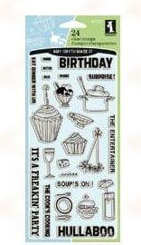 Socialize Acrylic Stamp Set from Inkadinkado - 24 Clear Stamps - Scrapbook Supply Companies