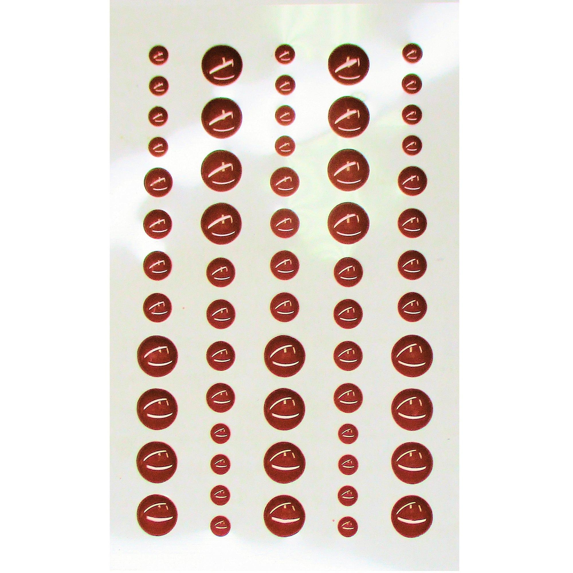 Our Brads Need Friends Collection 3 x 5 Brown Scrapbook Enamel Sticky Back Dots by Eyelet Outlet 60 Count - Scrapbook Supply Companies