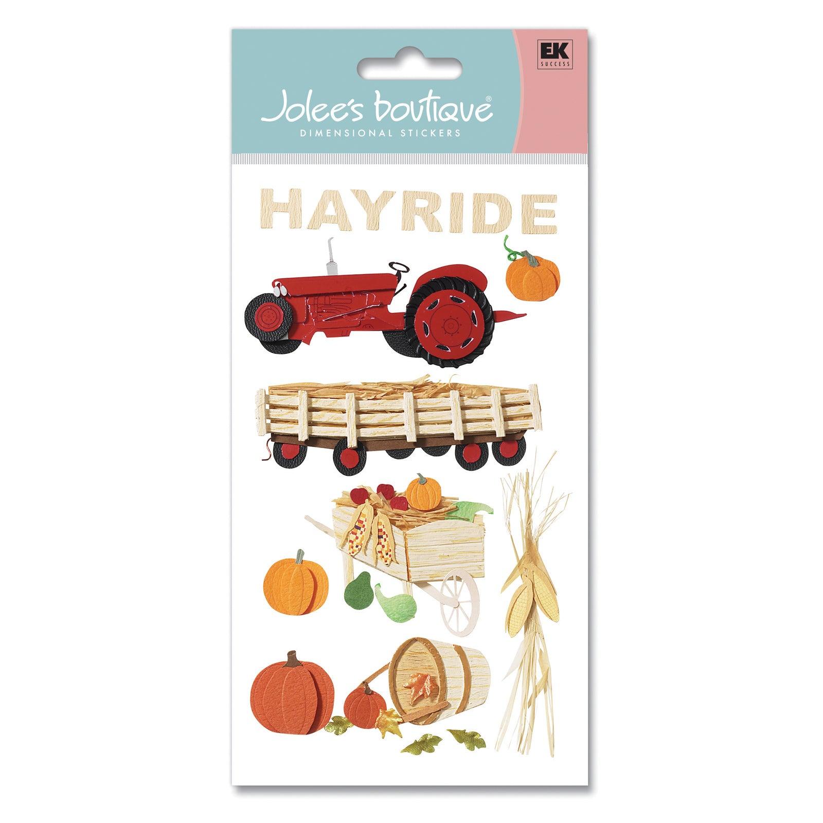 Fall Collection Hayride 4 x 7 Scrapbook Embellishment by Jolee's Boutique - Scrapbook Supply Companies