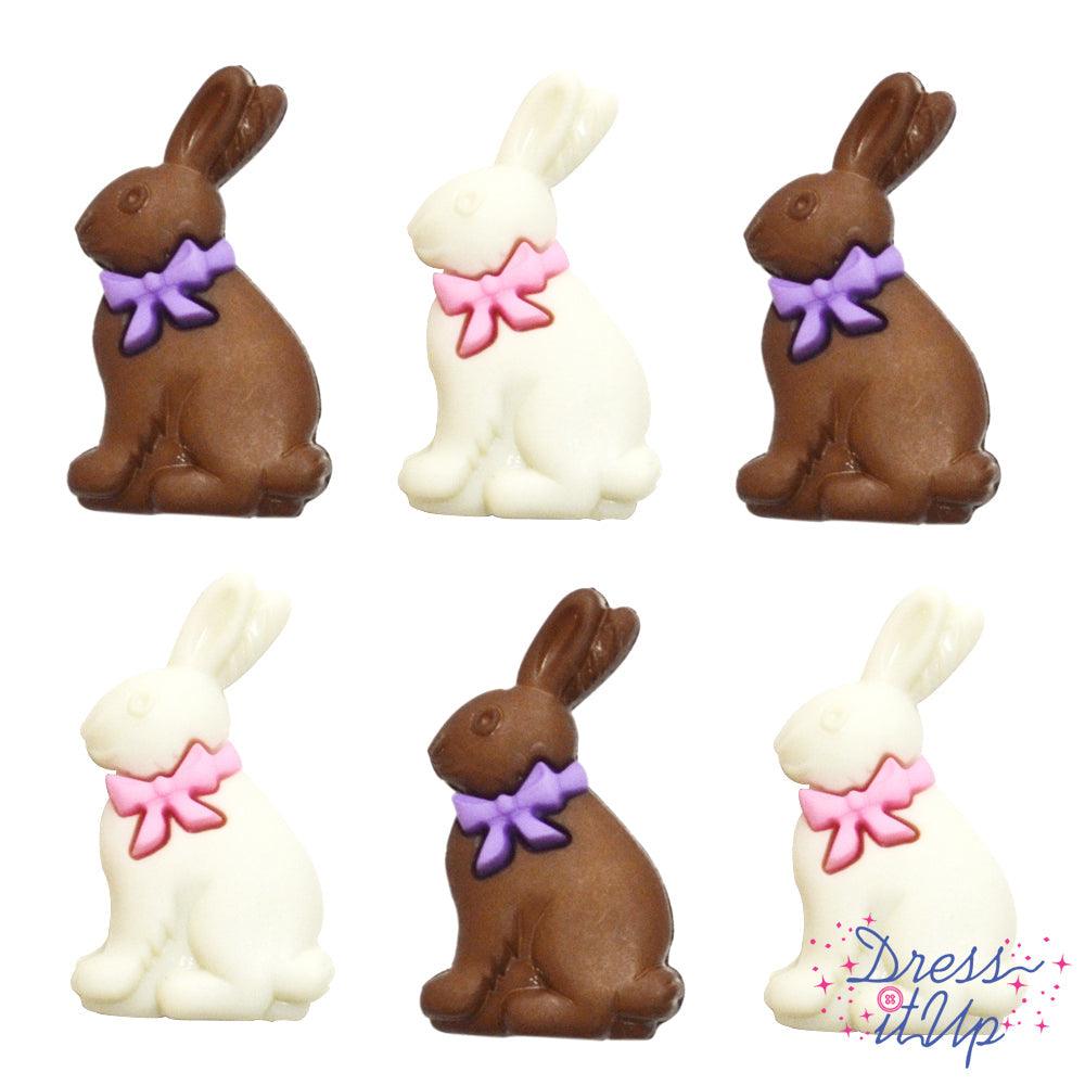 Dress It Up Collection Chocolate Bunnies Scrapbook Buttons by Jesse James Buttons - Scrapbook Supply Companies