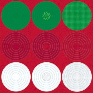 Christmas Basics Collection Nested Sparkle Circles 12 x 12 Die-cut Sticker Sheet by Reminisce - Scrapbook Supply Companies