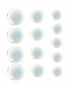 Clear Large Round Domed Crystal Stickers (12mm, 15mm, 18mm) by Mark Richards USA - Pkg. of 13 - Scrapbook Supply Companies