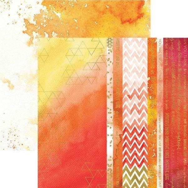 Color Washed Collection Positive Sayings 12 x 12 Double-Sided Scrapbook Paper by Paper House Productions - Scrapbook Supply Companies