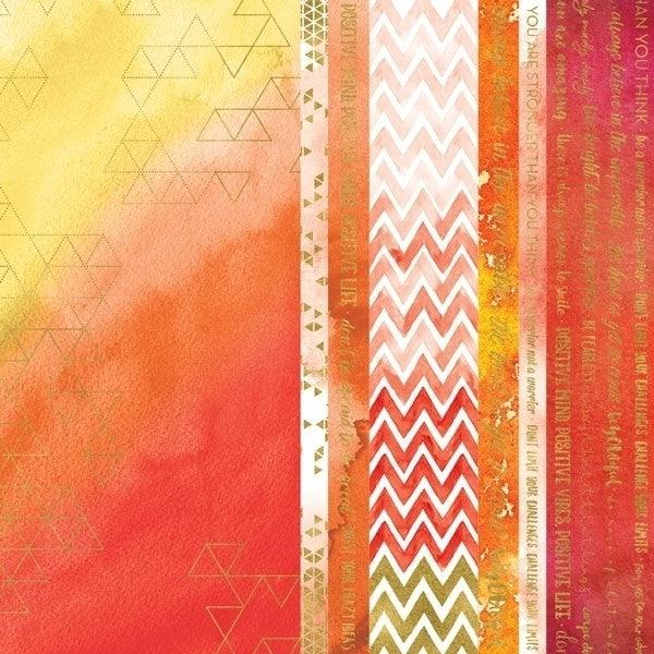 Color Washed Collection Positive Sayings 12 x 12 Double-Sided Scrapbook Paper by Paper House Productions - Scrapbook Supply Companies