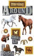 Cowboy Collection Horsing Around 3D Stickers by Paper House Productions - Scrapbook Supply Companies