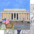 National Park Collection Washington D.C. Lincoln Memorial 12 x 12 Double-Sided Scrapbook Paper by Scrapbook Customs