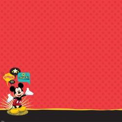 Disney Mickey Family Collection Mickey Mouse Glittered Thermography 12 x 12 Scrapbook Paper by EK Success