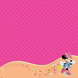 Disney Mickey Family Collection Minnie Mouse Glittered Thermography 12 x 12 Scrapbook Paper by EK Success - Scrapbook Supply Companies