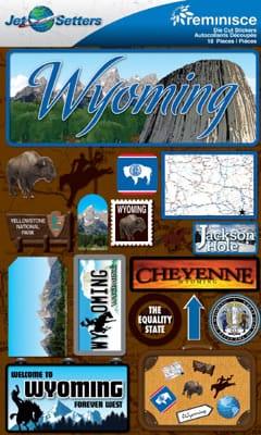Jetsetters Collection Wyoming 5 x 7 Scrapbook Embellishment by Reminisce - Scrapbook Supply Companies