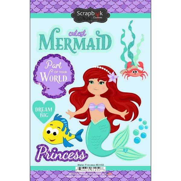 Magical Day of Fun Collection Water Princess 6 x 9 Scrapbook Sticker Sheet by Scrapbook Customs - Scrapbook Supply Companies