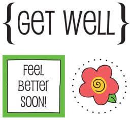 Get Well Quick Cards Sticker Sheet by SRM Press - Pkg. of 2 - Scrapbook Supply Companies