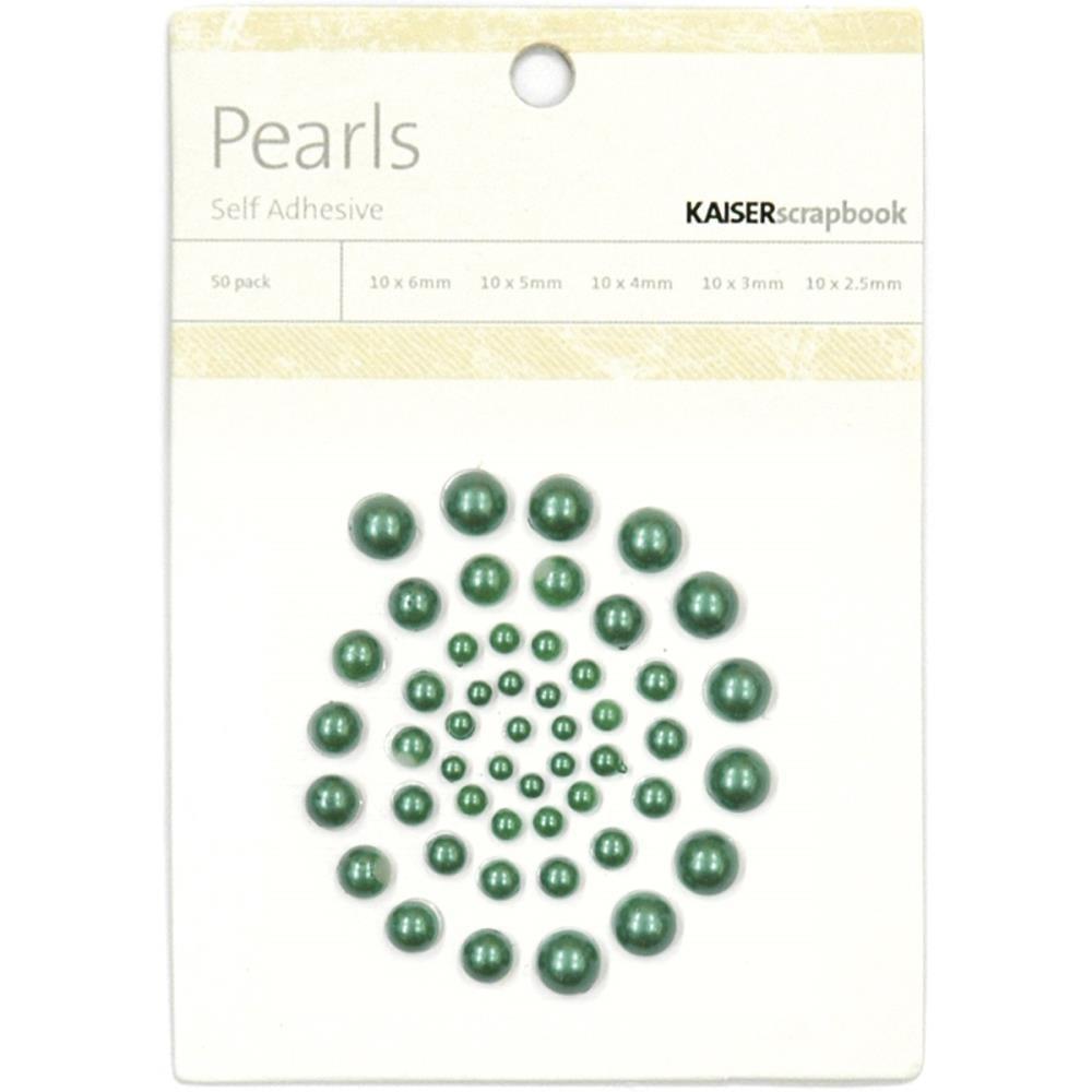 Green Pearl Embellishments by Kaisercraft - Pkg. of 50 - Scrapbook Supply Companies