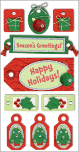 Happy Holidays & Season's Greetings Holiday Scrapbook or Card Embellishment by Sandylion - Scrapbook Supply Companies