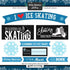 Winter Adventure Collection I Love Ice Skating 6 x 6 Scrapbook Stickers by Scrapbook Customs - Scrapbook Supply Companies