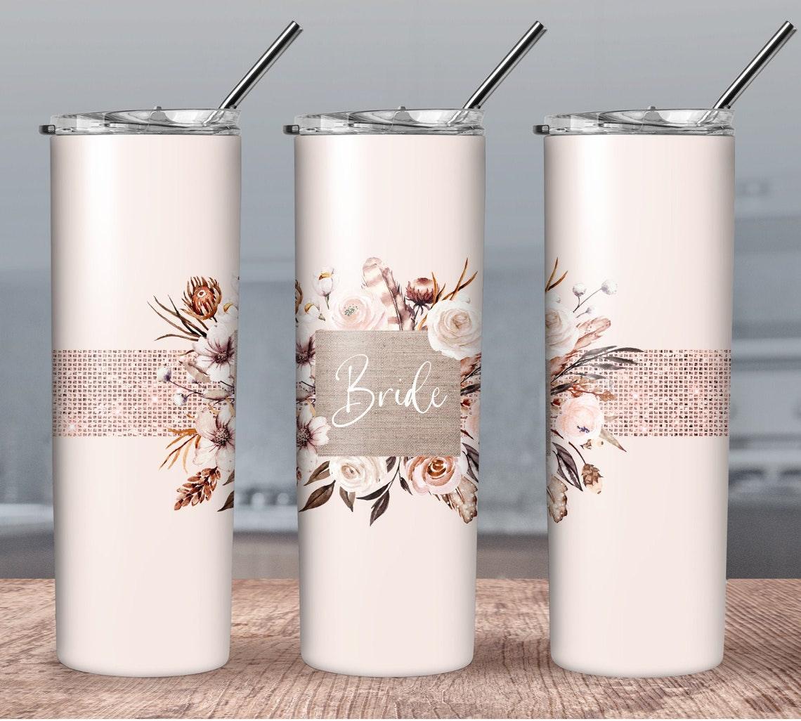 Blushing Bride 30 oz. Straight Skinny Tumbler by SSC Designs - Scrapbook Supply Companies