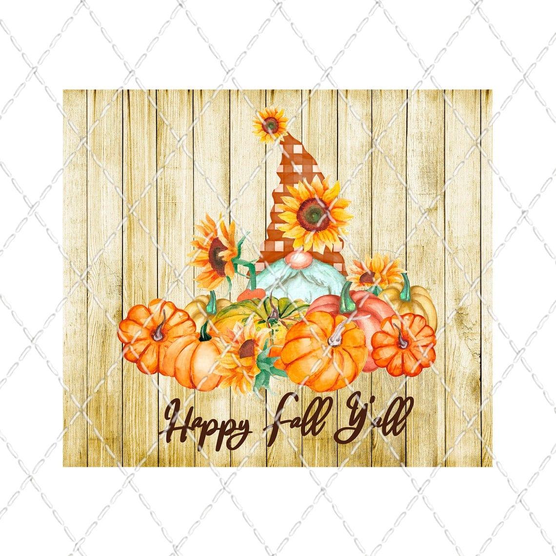 Happy Fall Y'all Gnome 30 oz. Straight Skinny Tumbler by SSC Designs - Scrapbook Supply Companies