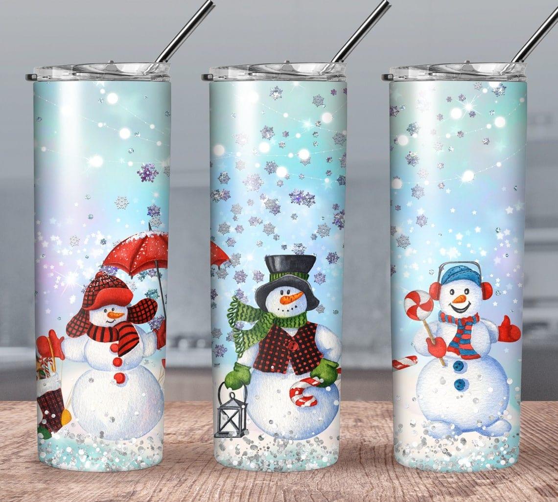 Winter Snowman 30 oz. Straight Skinny Tumbler by SSC Designs