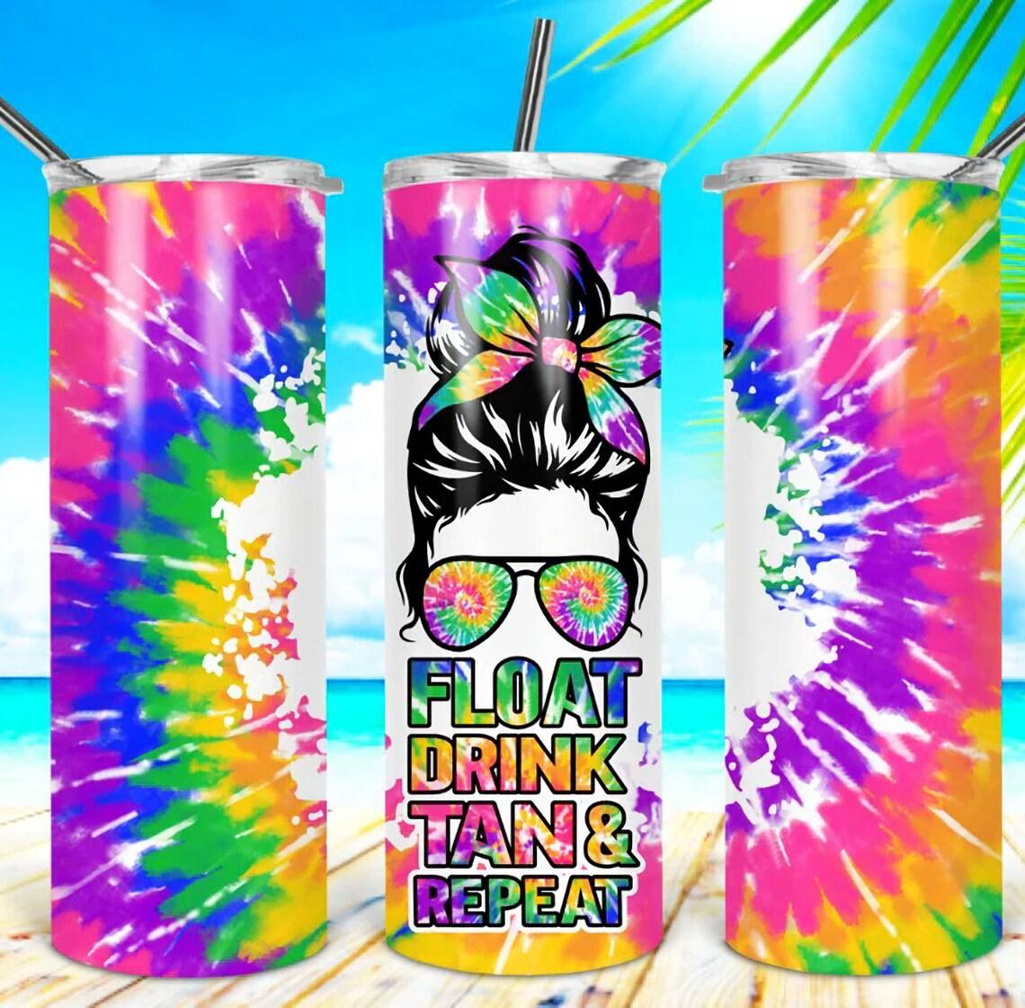 Float Drink Tan & Repeat 30 oz. Drink Tumbler by SSC Designs - Scrapbook Supply Companies
