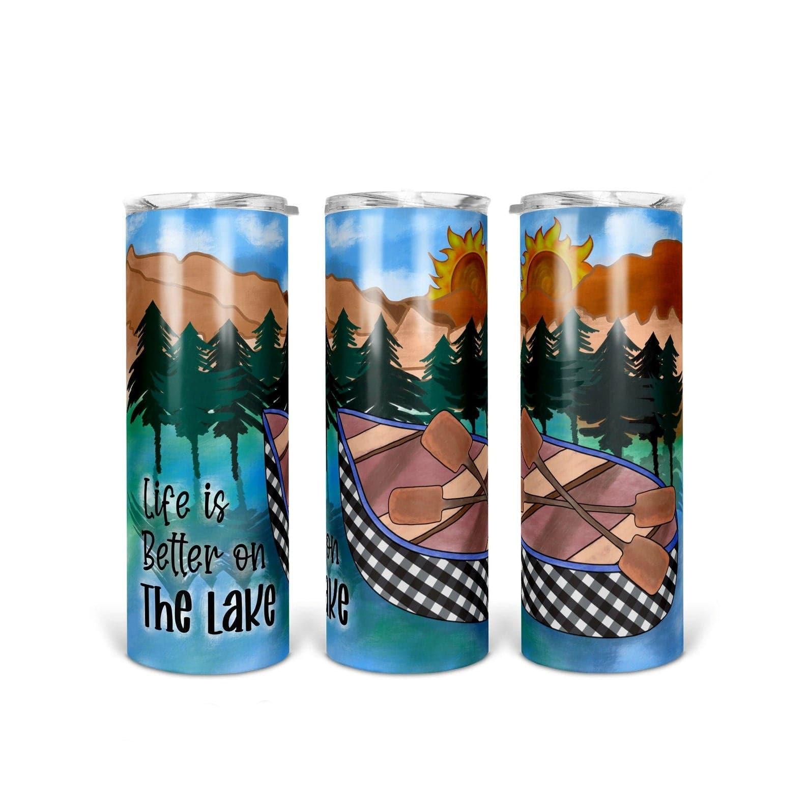 Life Is Better On The Lake 30 oz. Straight Skinny Tumbler by SSC Designs - Scrapbook Supply Companies
