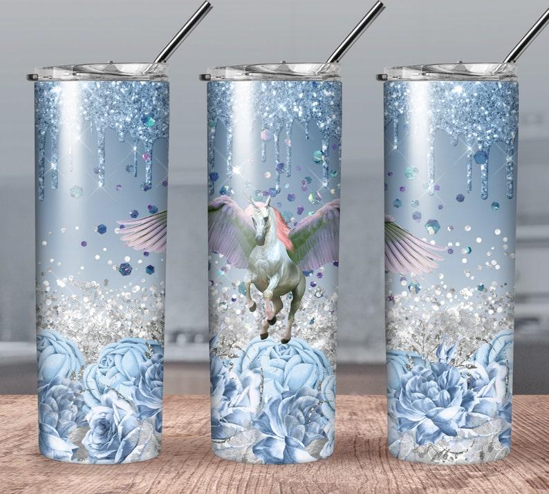 Beautiful Unicorn 30 oz. Straight Skinny Tumbler by SSC Designs - Scrapbook Supply Companies