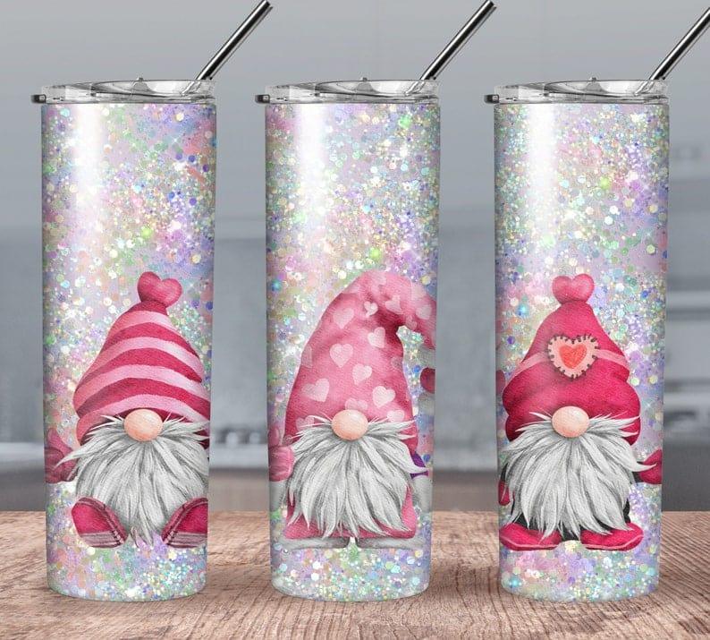 Valentine Gnomes 30 oz. Straight Skinny Tumbler by SSC Designs - Scrapbook Supply Companies
