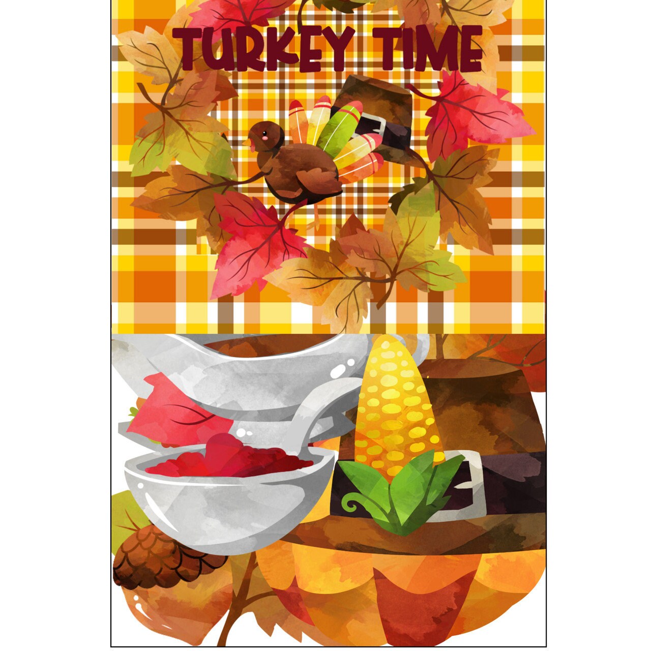 Turkey Time 12 x 12 Scrapbook Paper & Embellishment Kit by SSC Designs