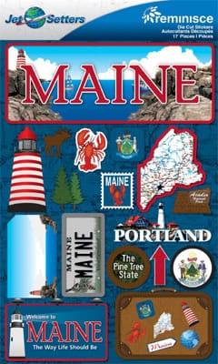 Jetsetters Collection Maine 5 x 7 State Scrapbook Embellishment by Reminisce.