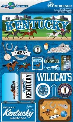 Jetsetters Collection Kentucky 5 x 7 Scrapbook Embellishment by Reminisce - Scrapbook Supply Companies