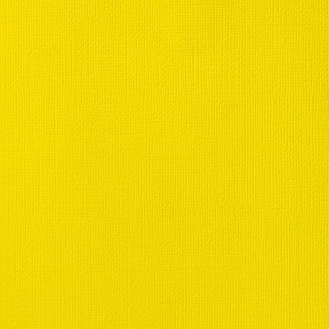 Lemon 12 x 12 Textured Cardstock by American Crafts - Scrapbook Supply Companies