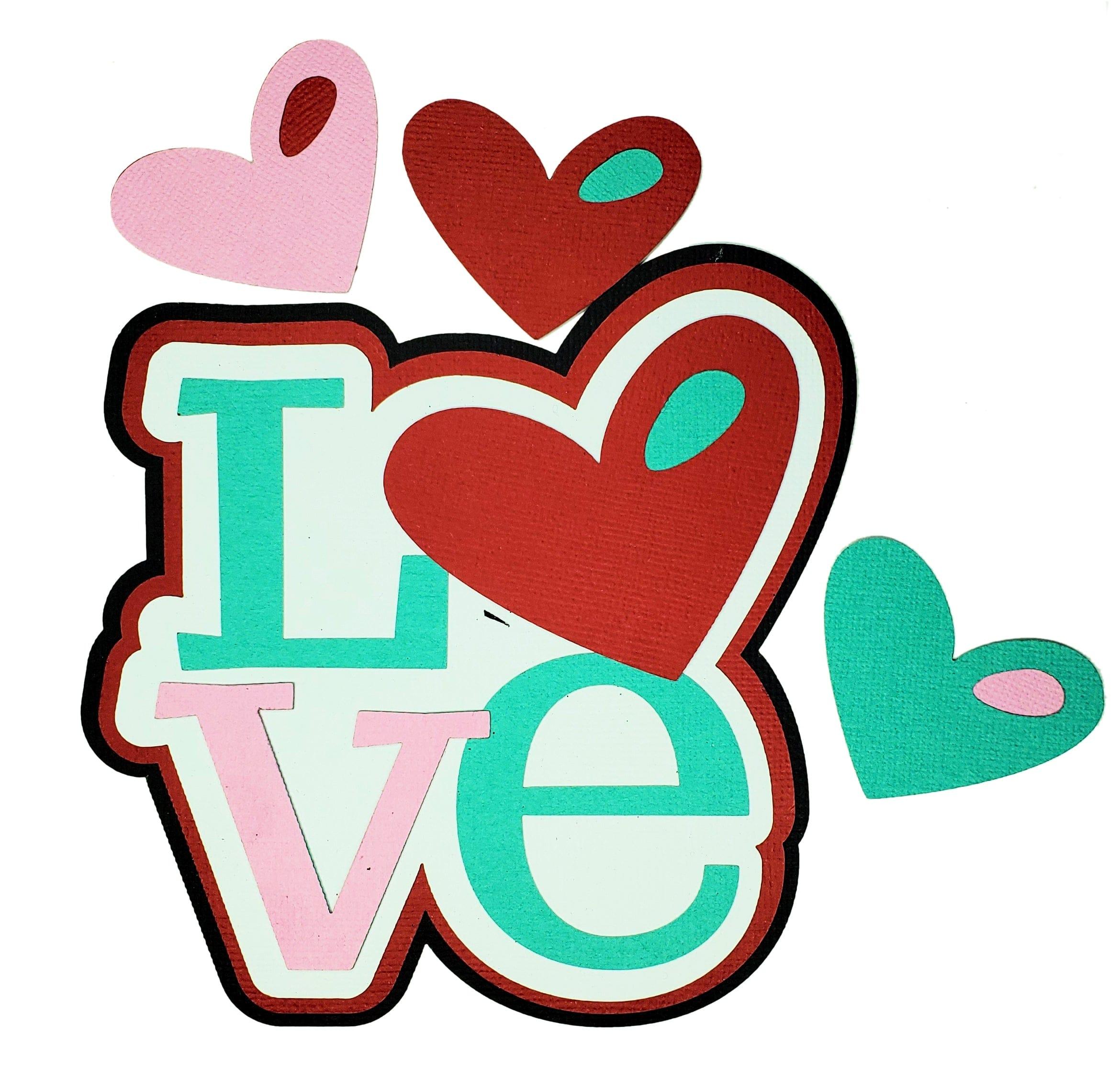 Love 6 x 7 Laser Cut Scrapbook Embellishment by SSC Laser Designs