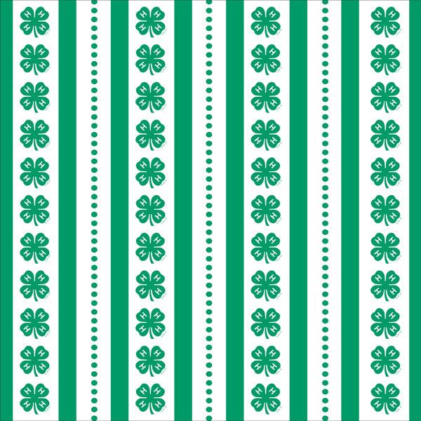 4-H Collection Clover Strip Dot 12 x 12 Scrapbook Paper by It Takes Two - Scrapbook Supply Companies