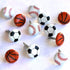 Sports Ball Collection Mixed Mini Ball Brads by Eyelet Outlet - Pkg. of 12