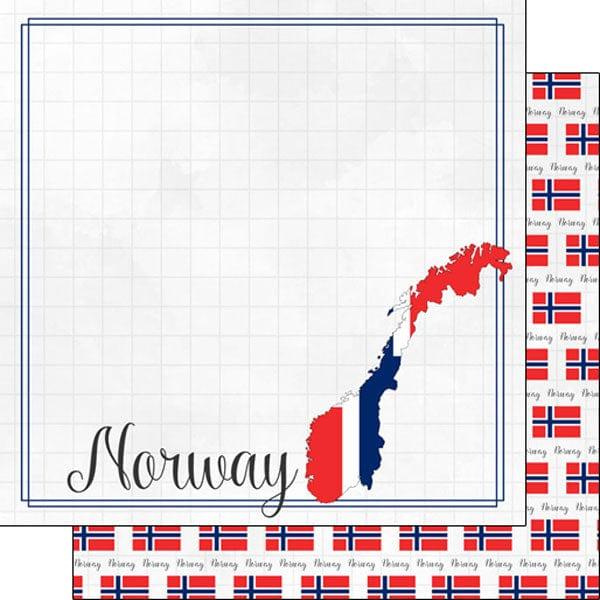 Travel Adventure Collection Norway Memories 12 x 12 Double-Sided Scrapbook Paper by Scrapbook Customs - Scrapbook Supply Companies