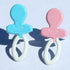 Baby Pacifier Pink & Blue Brads by Eyelet Outlet - Pkg. of 12 Mixed - Scrapbook Supply Companies