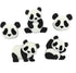 Dress It Up Collection Panda Bear Pile Scrapbook Buttons by Jesse James Buttons - Scrapbook Supply Companies