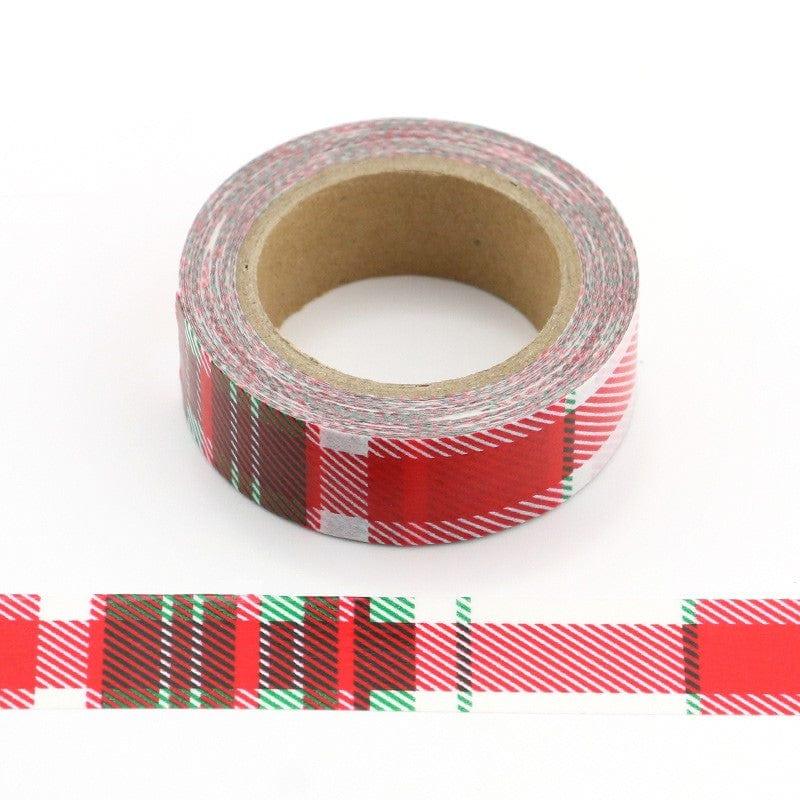 TW Collection Christmas Plaid Washi Tape by SSC Designs - 15mm x 30 Feet - Scrapbook Supply Companies