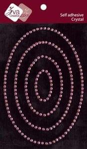 Pink Oval Rhinestone Embellishments by Zva Creative - Scrapbook Supply Companies