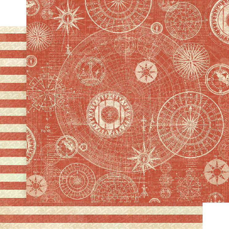 Catch Of The Day Collection Guiding Light 12 x 12 Double-Sided Scrapbook Paper by Graphic 45 - Scrapbook Supply Companies