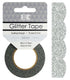 Glitter Collection Silver Scallop Glitter Decorative Scrapbook Tape by Best Creation - 15mm x 5m - Scrapbook Supply Companies