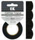 Glitter Collection Black Scallop Glitter Decorative Scrapbook Tape by Best Creation - 15mm x 5m - Scrapbook Supply Companies