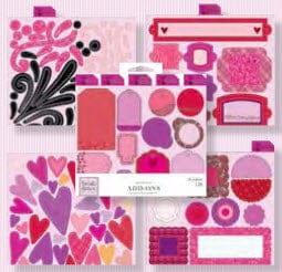 Kit #1 Valentine's Day Collection Scrapbook Paper & Embellishment Kit by Heidi Grace - 23 Pieces - Scrapbook Supply Companies