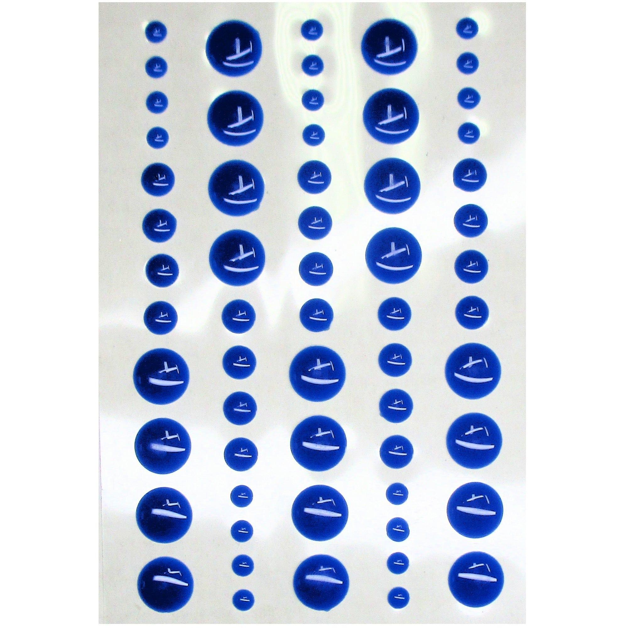 Our Brads Need Friends Collection 3 x 5 Blue Scrapbook Enamel Sticky Back Dots by Eyelet Outlet 60 Count - Scrapbook Supply Companies