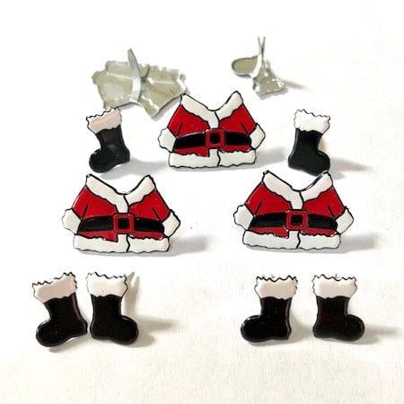 Santa Suit Christmas Brads by Eyelet Outlet - Pkg. of 12 - Scrapbook Supply Companies