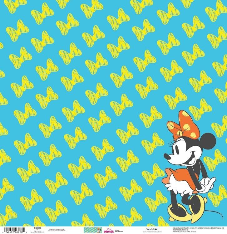 Disney Minnie Mouse Collection Oh My Bow 12 x 12 Scrapbook Paper by Sandylion