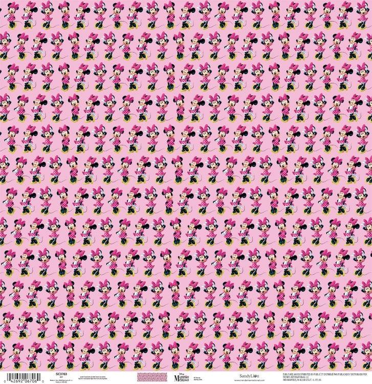 Disney Minnie Mouse Collection Minnie Poses 12 x 12 Scrapbook Paper by Sandylion