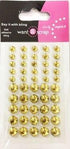 Say It With Bling Collection Gold Shiny Chrome Drops Self-Adhesive Scrapbook Bling by Want 2 Scrap - 50 Count - Scrapbook Supply Companies