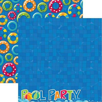 Signature Series Collection Pool Party Double-Sided 12 x 12 Scrapbook Paper by Reminisce - Scrapbook Supply Companies