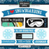Winter Adventure Collection I Love Snowboarding 6 x 6 Scrapbook Stickers by Scrapbook Customs - Scrapbook Supply Companies